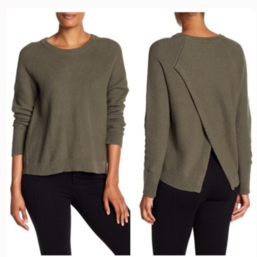 Madewell Cross Back Province Green Sweater